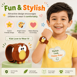 Safe-O-Kid Herbal Anti Mosquito Slap Band Owl Design - Mosquito Repellant