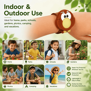 Safe-O-Kid Herbal Anti Mosquito Slap Band Owl Design - Mosquito Repellant