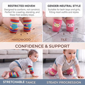 Safe-O-Kid- Infant Anti-Slip Elbow and Knee Pads (3 Pairs ) - Baby Safety