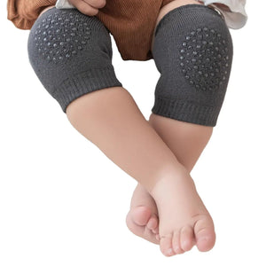 Safe-O-Kid- Infant Anti-Slip Elbow and Knee Pads/Guards- Dark Grey (Pack of - 1) - Baby Safety