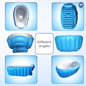 Safe-O-Kid Inflatable Baby Bath Tub Blue - Baby Bathing