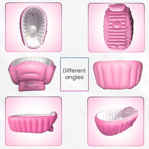 Safe-O-Kid Inflatable Baby Bath Tub Pink - Baby Bath Tub