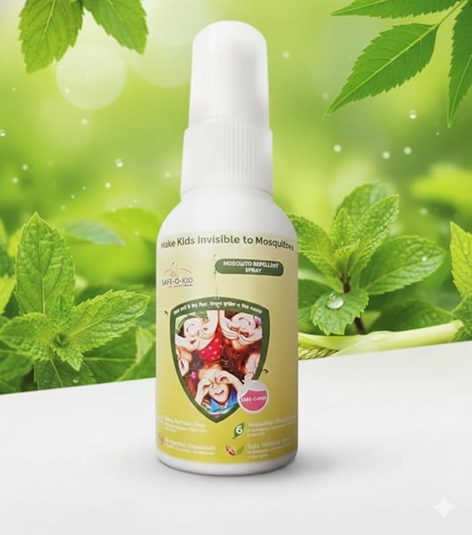 Safe - O - Kid Natural Baby Mosquito Repellent Spray, 8 - Hour Protection (50 ml) - Mosquito Repellent