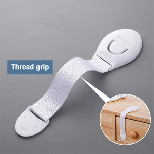 Safe-O-Kid- One Side Open Long Multi-Purpose Child Safety Lock- White - Cabinet Locks