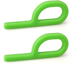 Safe-O-Kid P Shape Chewy Tube Green Pack 2 | The Mom Store - Teether