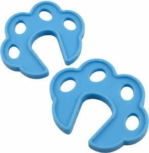 Safe-O-Kid -Pack of 2 Fit All Sleek Design Strong Silicone Door Stopper, Blue - Baby Safety