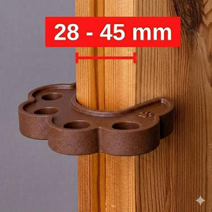 Safe-O-Kid- Pack of 2 Fit All Sleek Design Strong Silicone Door Stopper- Brown - Baby Safety