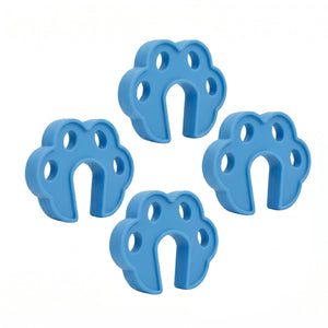 Safe-O-Kid- Pack of 4 Fit All Sleek Design Strong Silicone Door Stopper, Blue - Baby Safety