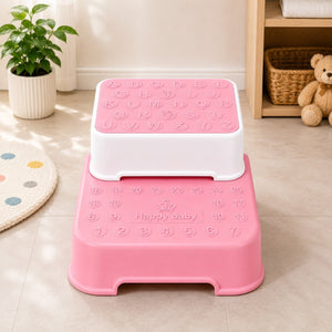 Safe-O-Kid Pink Kids 2 Step Stool - Potty Step Stool