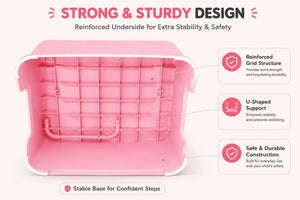 Safe-O-Kid Pink Kids 2 Step Stool - Potty Step Stool