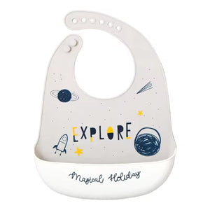 Safe - O - Kid Premium Silicone Baby Feeding Bib – Soft & Adjustable - Feeding Bibs