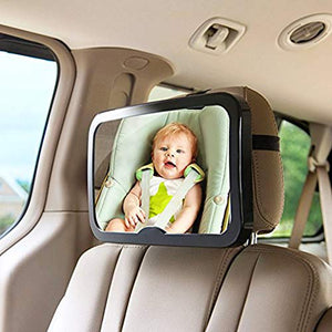 Safe-O-Kid, Rear View Mirrors for Car, Plastic- Black (Pack of 2) - Baby Car safety seat Accessories
