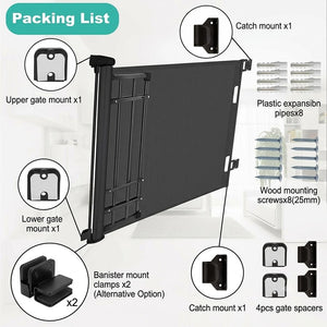 Safe-O-Kid Retractable Baby Safety Gate 80 x 150 cm -