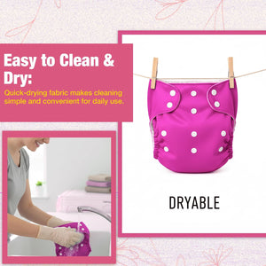 Safe-O-Kid Reusable Cloth Diaper Pink - Reusable Cloth Diaper