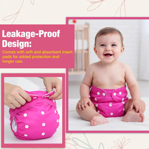 Safe-O-Kid Reusable Cloth Diaper Pink - Reusable Cloth Diaper
