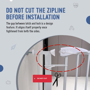 Safe-O-Kid, Safety Gate (75-85 cm) Adjustable-Grey - Safety Gate