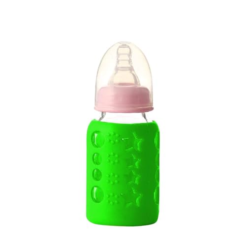 Safe - O - Kid - Silicone Baby Feeding Bottle Cover, Medium 120 ml - Green (Pack of 2) - SOK9FED40P020