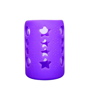 Safe - O - Kid - Silicone Baby Feeding Bottle Cover, Medium 120 ml - Purple (Pack of 1) - SOK9FEDP0429