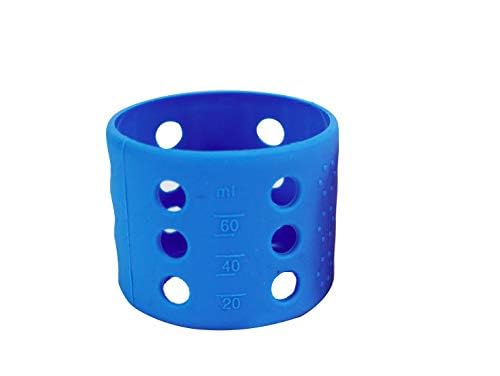 Safe - O - Kid - Silicone Baby Feeding Bottle Cover, Small 60 ml - Blue (Pack of 2) - SOK9FED40P029