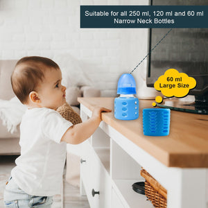 Safe-O-Kid Silicone Bottle Cover Blue | The Mom Store - Feeding Bottles