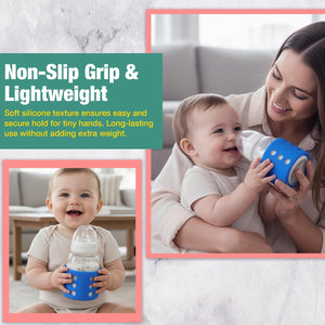 Safe-O-Kid Silicone Bottle Cover Blue | The Mom Store - Feeding Bottles
