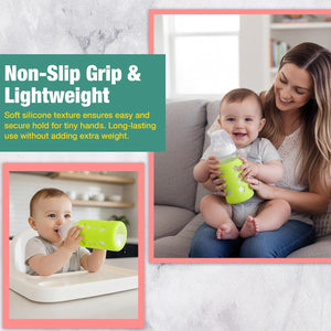 Safe-O-Kid Silicone Bottle Cover Green | The Mom Store - Feeding Bottles