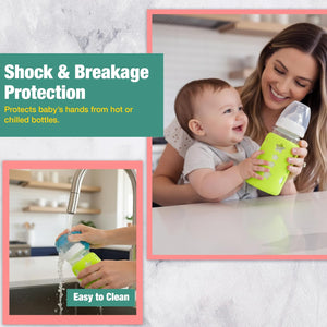 Safe-O-Kid Silicone Bottle Cover Green | The Mom Store - Feeding Bottles