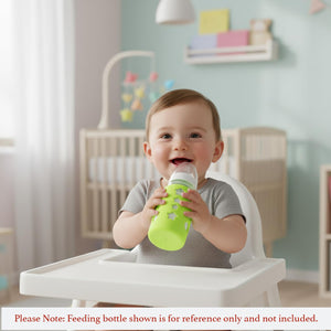 Safe-O-Kid Silicone Bottle Cover Green | The Mom Store - Feeding Bottles