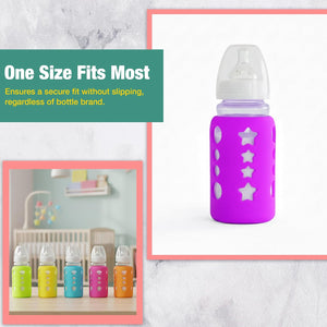 Safe-O-Kid Silicone Bottle Cover Purple | The Mom Store - Feeding Bottles