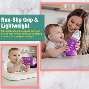 Safe-O-Kid Silicone Bottle Cover Purple | The Mom Store - Feeding Bottles