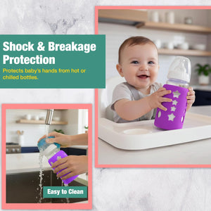 Safe-O-Kid Silicone Bottle Cover Purple | The Mom Store - Feeding Bottles
