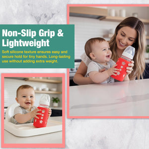 Safe-O-Kid Silicone Bottle Cover Red | The Mom Store - Feeding Bottles