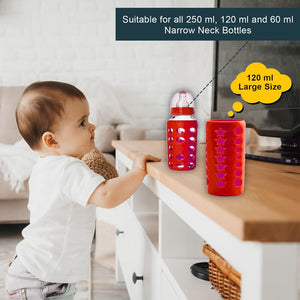 Safe-O-Kid Silicone Bottle Cover Red | The Mom Store - Feeding Bottles