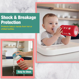 Safe-O-Kid Silicone Bottle Cover Red | The Mom Store - Feeding Bottles