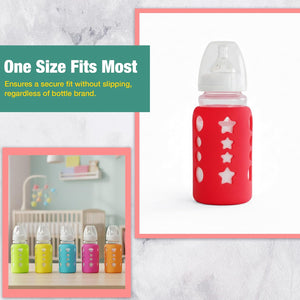 Safe-O-Kid Silicone Bottle Cover Red | The Mom Store - Feeding Bottles