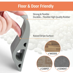 Safe-O-Kid Silicone Door Stopper Grey - Baby Safety