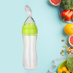 Safe-O-Kid Silicone Food Feeder Spoon Green | The Mom Store - Food Feeder