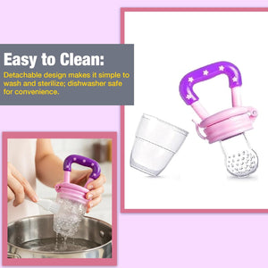 Safe-O-Kid -Silicone Fruit Nibbler- Pink - Food Feeder
