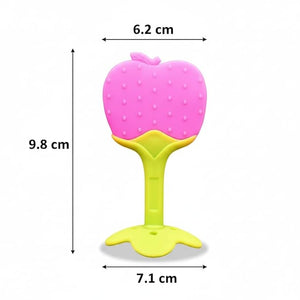 Safe - O - Kid Silicone Fruit Teether for Babies (Apple Design) - Teether