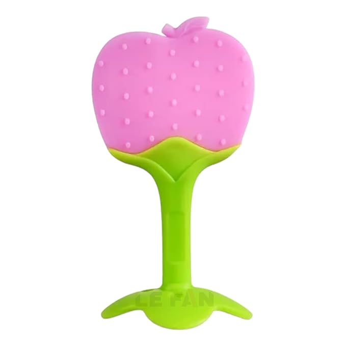 Safe - O - Kid Silicone Fruit Teether for Babies (Apple Design) - Teether