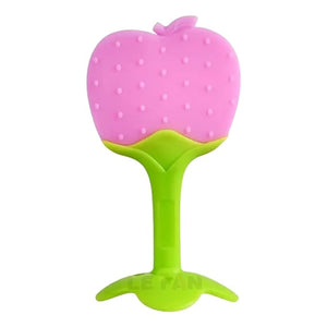 Safe - O - Kid Silicone Fruit Teether for Babies (Apple Design) - Teether