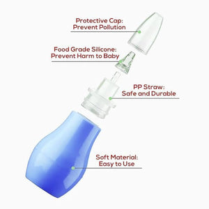 Safe-O-Kid Silicone Nasal Aspirator Blue | The Mom Store - Nasal Aspirator