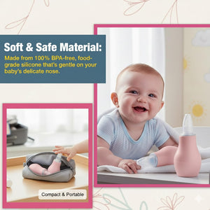 Safe-O-Kid Silicone Nasal Aspirator Pink - Nasal Aspirator