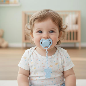 Safe-O-Kid, Silicone Pacifier/Soother- Blue - Pacifiers