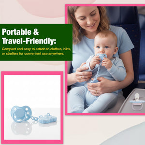 Safe-O-Kid, Silicone Pacifier/Soother- Blue - Pacifiers