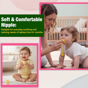 Safe-O-Kid, Silicone Pacifier/Soother- Yellow - Pacifiers