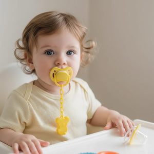 Safe-O-Kid, Silicone Pacifier/Soother- Yellow - Pacifiers