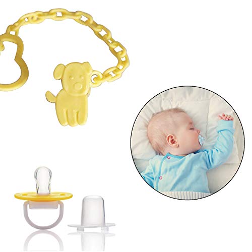 Safe - O - Kid, Silicone Pacifier/Soother - Yellow - SOK9CAR11P1002