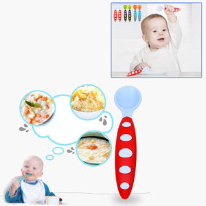 Safe-O-Kid Silicone Training Spoon with Box - Fork & Spoon