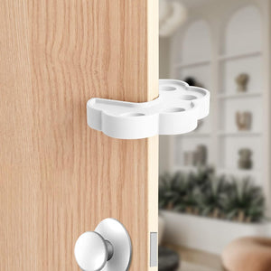 Safe-O-Kid-Sleek Design, Strong - Silicone Door Stopper- White (Pack of 2) - Baby Safety